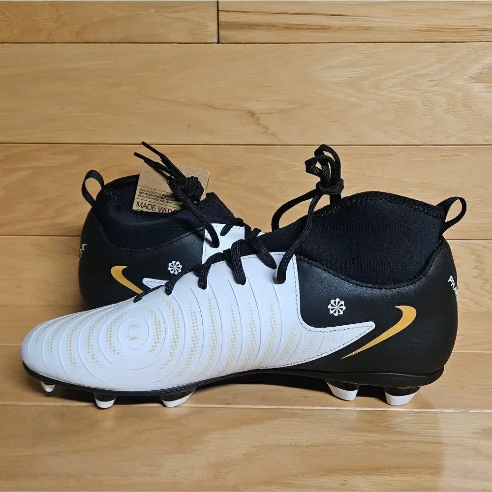 Nike Phantom Luna II Club FG/MG White Black Gold Coin Soccer Cleats FJ2558-100